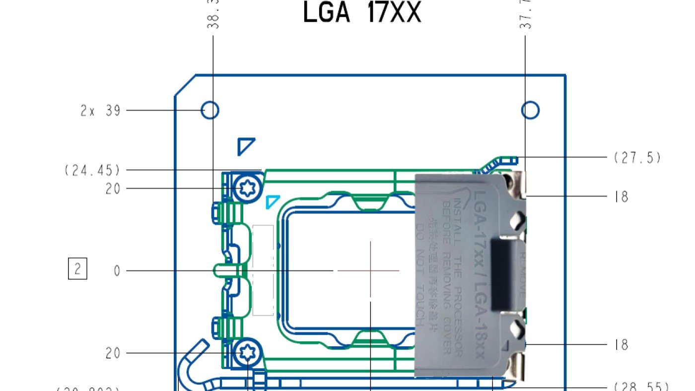 Você está visualizando atualmente Intel LGA 1700 e LGA 1800 tem design vazado