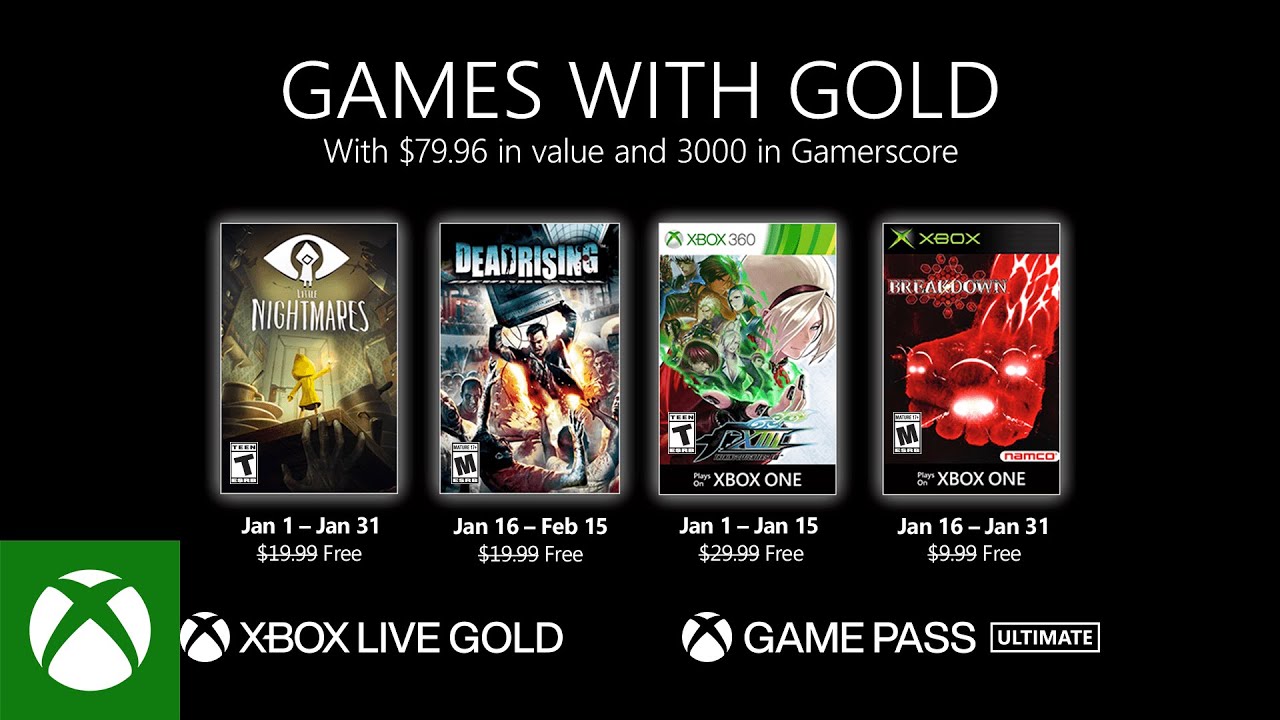 You are currently viewing Xbox Games With Gold de janeiro traz Little Nightmares, Dead Rising e mais